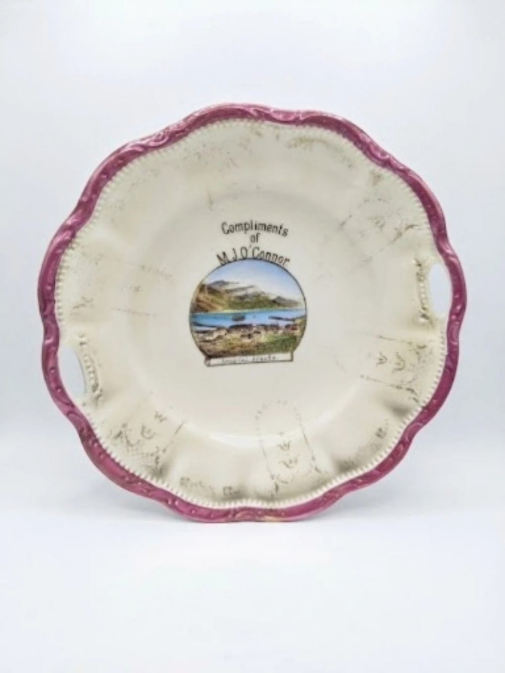 Antique Porcelain Douglas Alaska History - Prominent Figure M.J. O'Connor